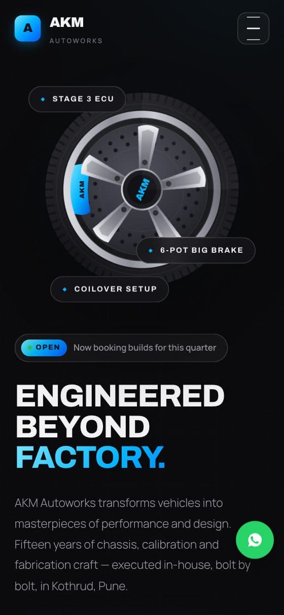 AKM Autoworks on mobile