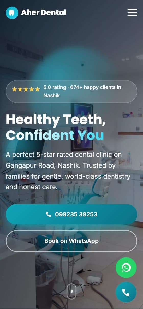 Dr Aher's Dental Care on mobile