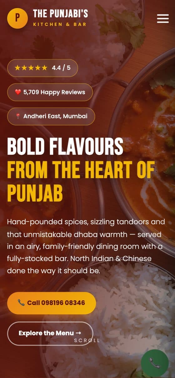 The Punjabi's Kitchen & Bar on mobile